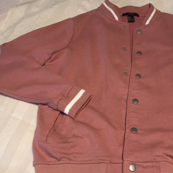 Ladies Forever 21 Salmon Sweatjacket - Picture 4 of 10